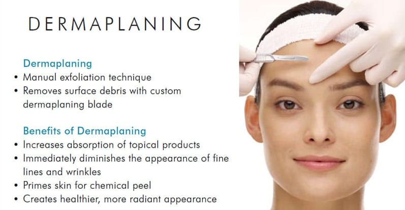 Dermaplaning treatment being performed at Elite Med Spa in Berwyn, IL